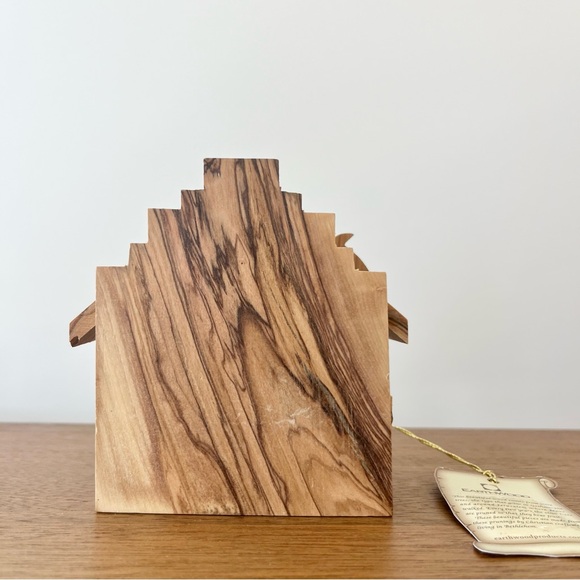 Handmade Olive Wood Nativity Ornament made in Bethlehem Israel Holy Land Xmas - Picture 2 of 7